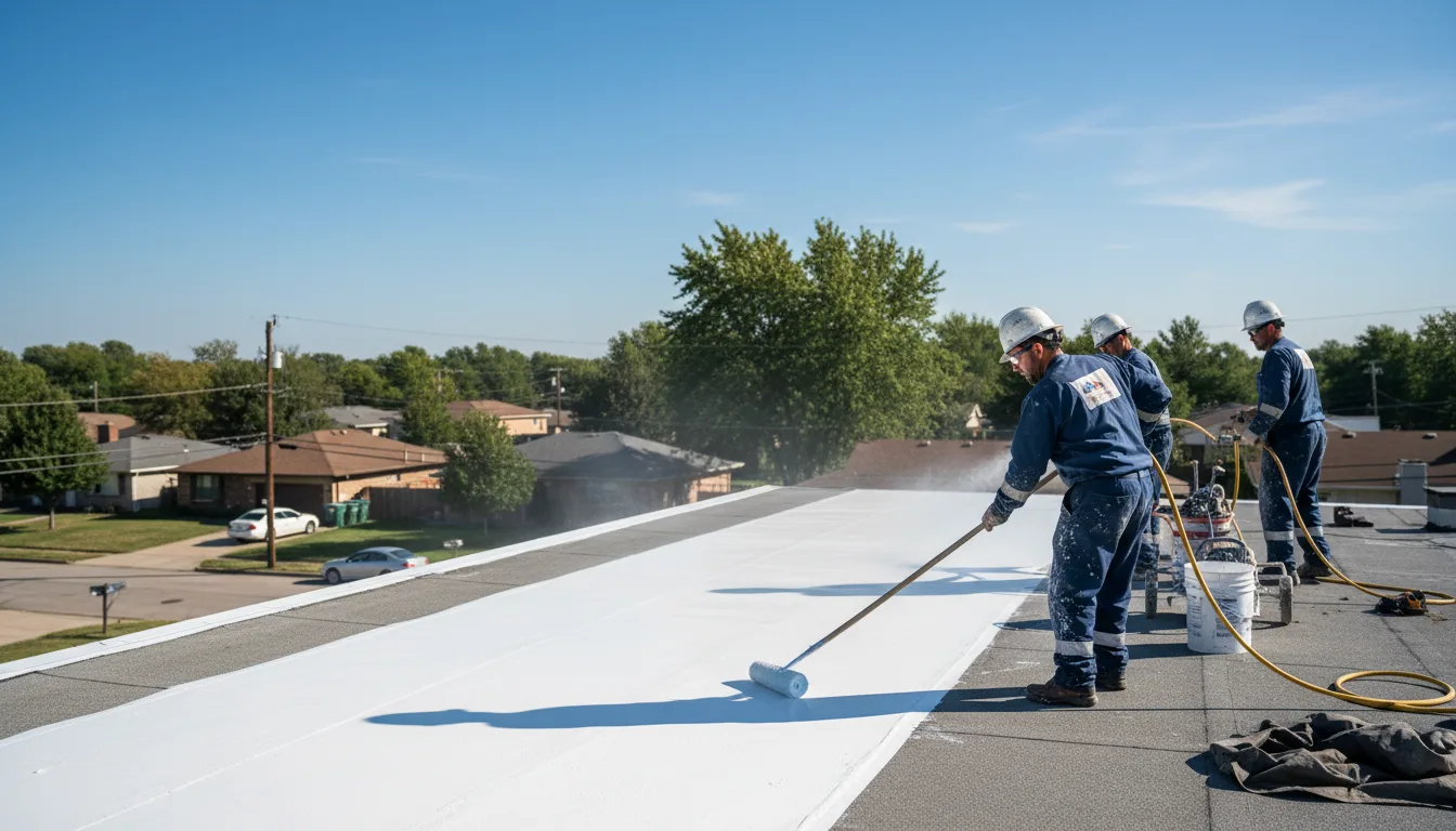 Commercial roof coating in Woodville, VA near me